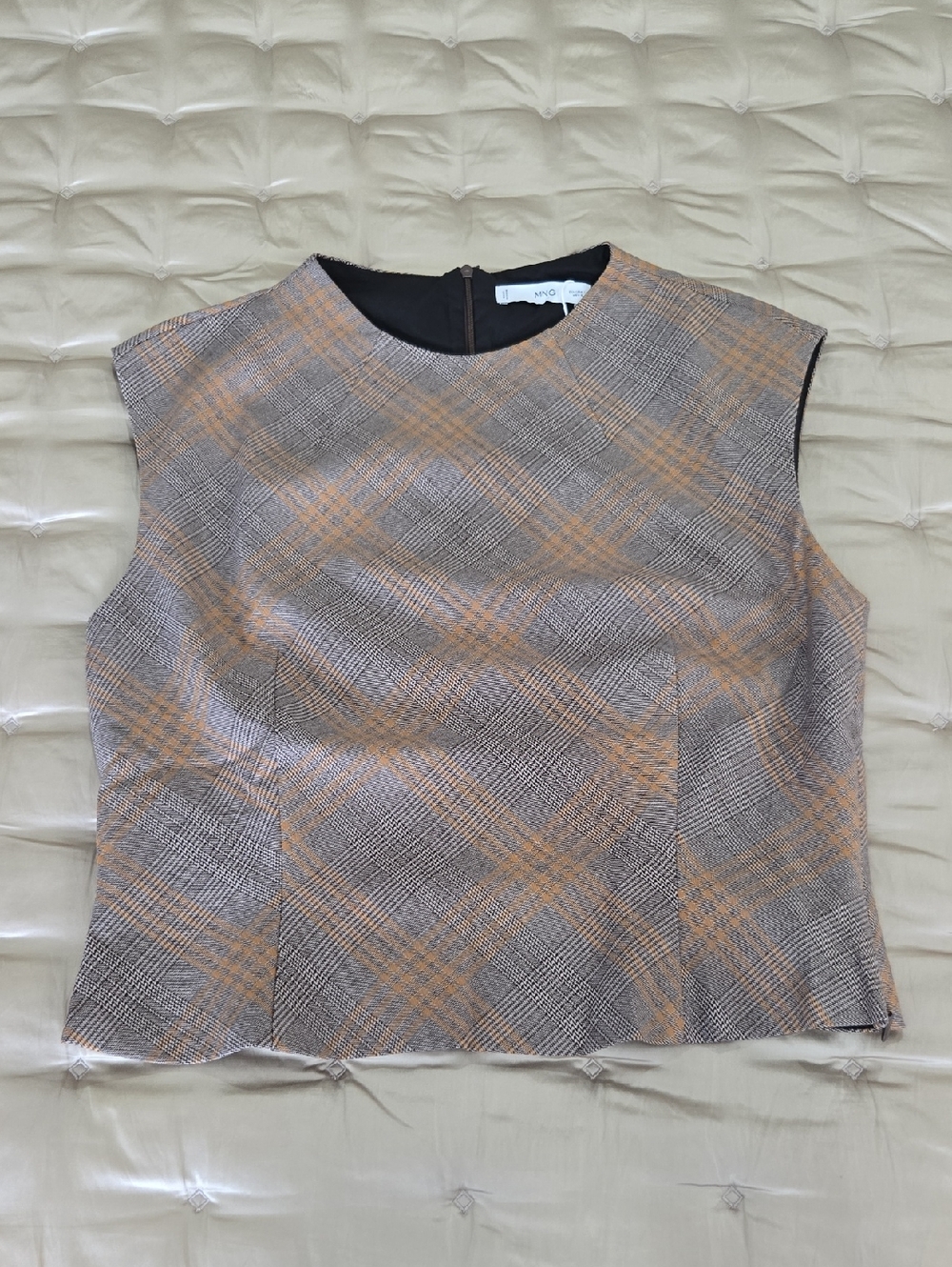 Mango Fitted Check Top